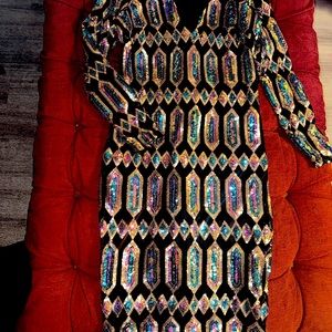 Art Deco Sequin Midi Dress